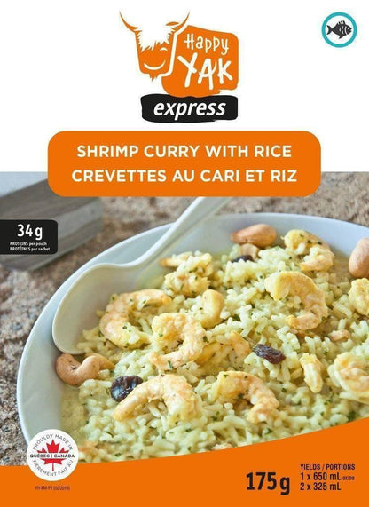 Happy Yak Shrimp Curry with Rice - NORTH RIVER OUTDOORS