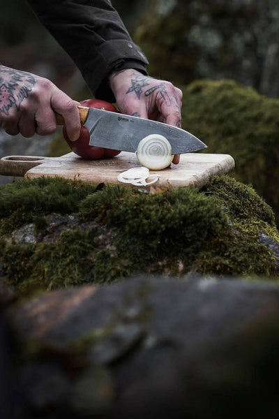 Helle Dele Premium Outdoor Chef Knife Curly Birch (6.30" 12C27) - NORTH RIVER OUTDOORS