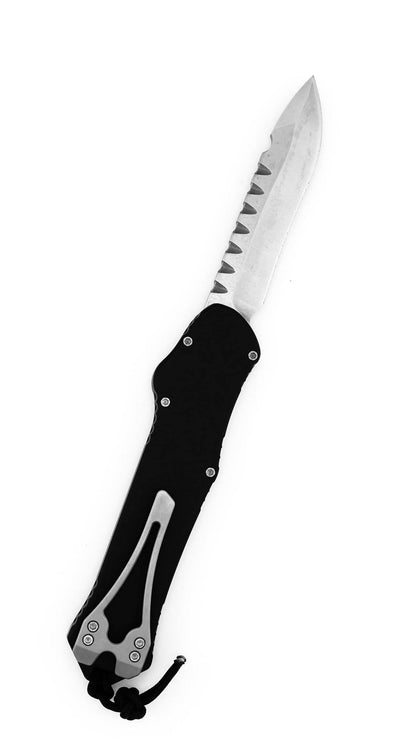 Heretic Hydra V3 H008-2A Black Aluminum Handle & Stonewash Recurve MagnaCut Knife - NORTH RIVER OUTDOORS