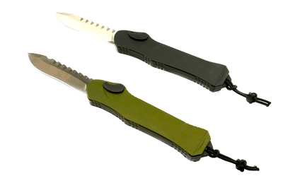 Heretic Hydra V3 H008-2A Black Aluminum Handle & Stonewash Recurve MagnaCut Knife - NORTH RIVER OUTDOORS