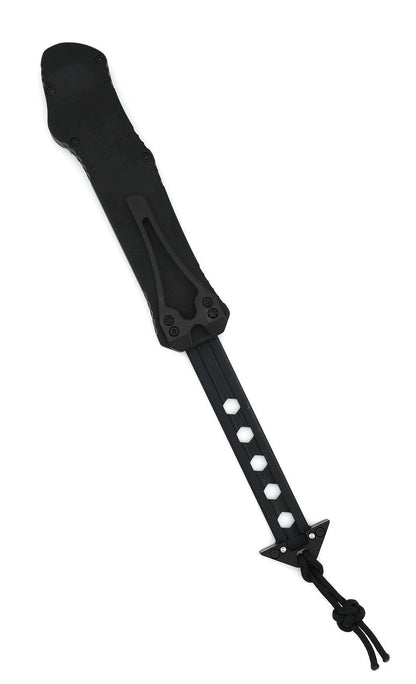Heretic Hydra V3 H008-6A-T Tactical Black DLC Recurve MagnaCut Blade All Black Tactical Hardware - NORTH RIVER OUTDOORS