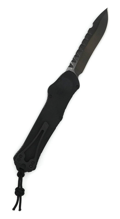 Heretic Hydra V3 H008-6A-T Tactical Black DLC Recurve MagnaCut Blade All Black Tactical Hardware - NORTH RIVER OUTDOORS