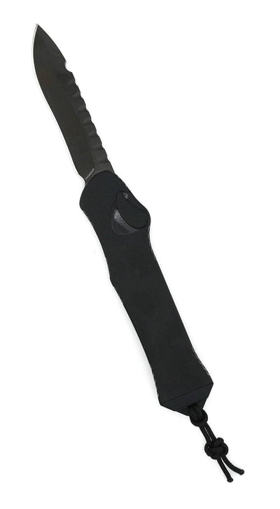 Heretic Hydra V3 H008-6A-T Tactical Black DLC Recurve MagnaCut Blade All Black Tactical Hardware - NORTH RIVER OUTDOORS