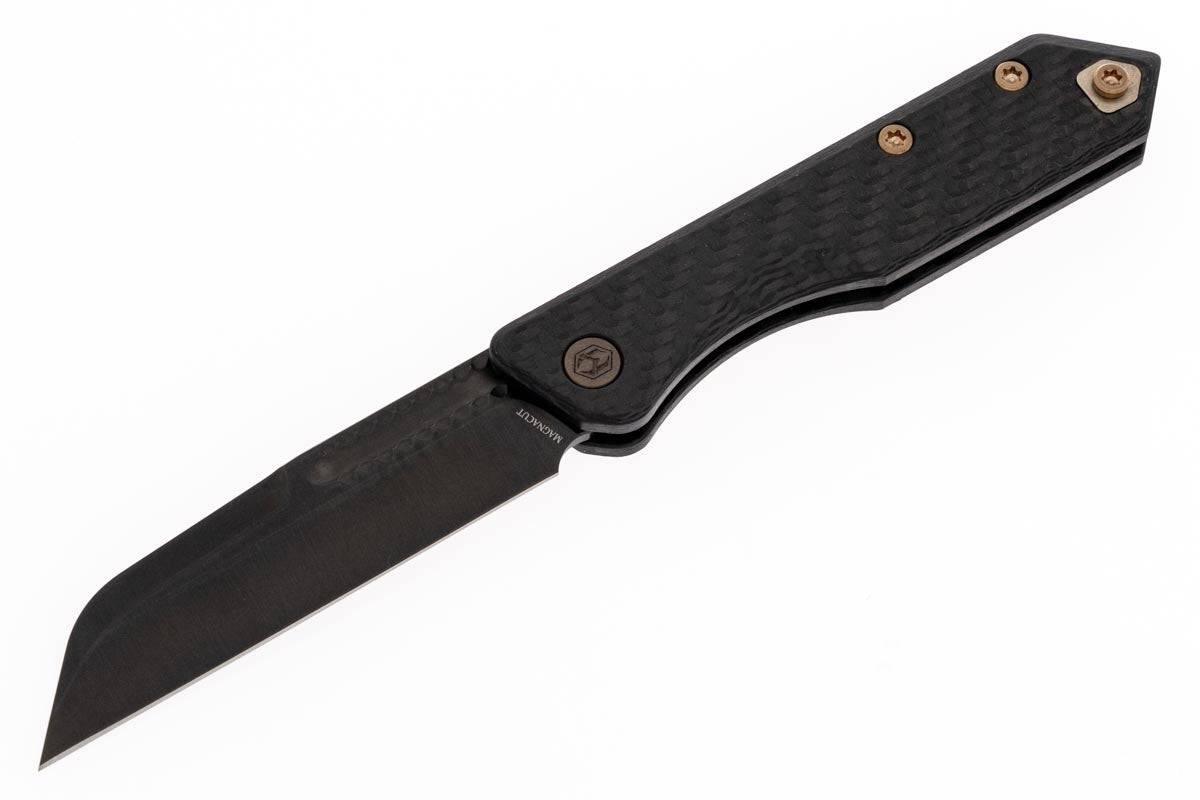 Heretic Jinn Knife DLC Wharncliffe MagnaCut Carbon Fiber Bronze Hardware & Clip - NORTH RIVER OUTDOORS