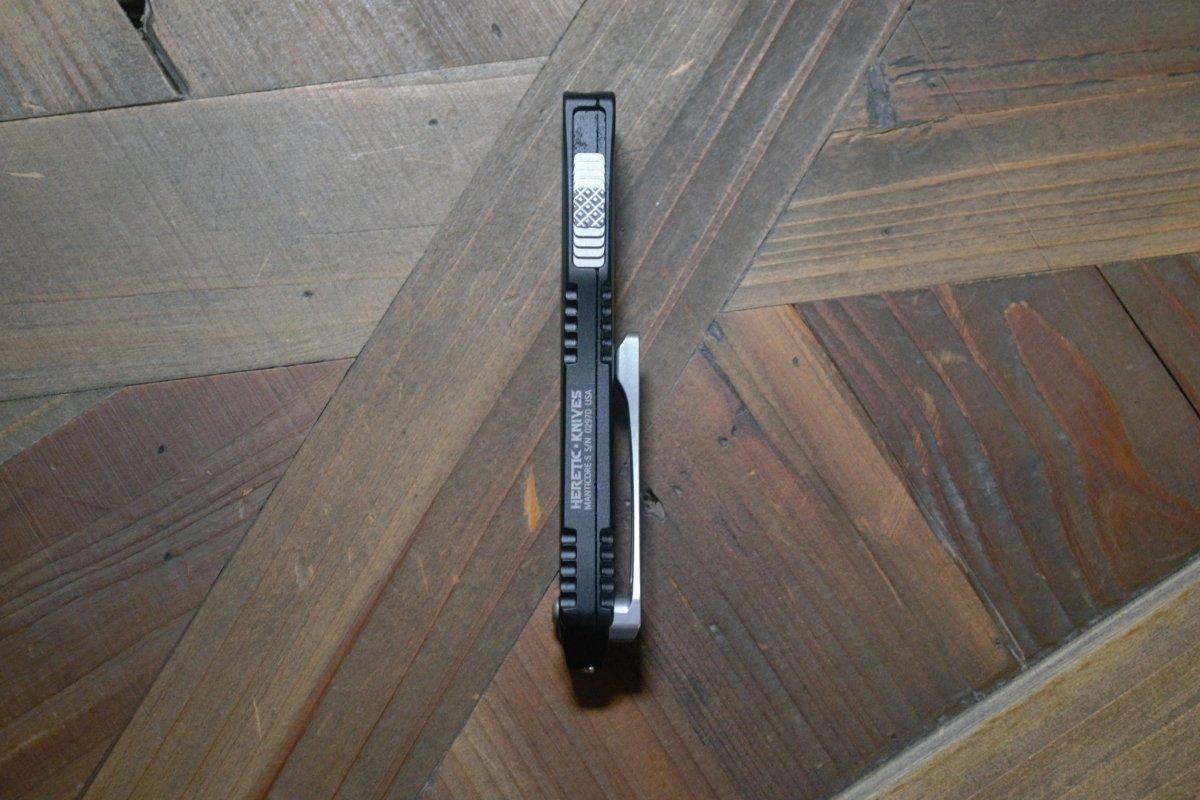 Heretic Knives H023-2A Manticore S Stonewashed Tanto Ambi SS Clip (Pre-Owned) - NORTH RIVER OUTDOORS