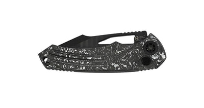 Heretic Knives H046-6A-WT/CC Pariah Manual DLC White Camo Carbon Chassis - NORTH RIVER OUTDOORS