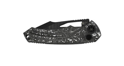 Heretic Knives H046-6A-WT/CC Pariah Manual DLC White Camo Carbon Chassis - NORTH RIVER OUTDOORS