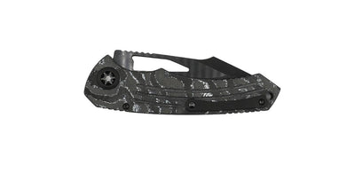 Heretic Knives H046-6A-WT/CC Pariah Manual DLC White Camo Carbon Chassis - NORTH RIVER OUTDOORS