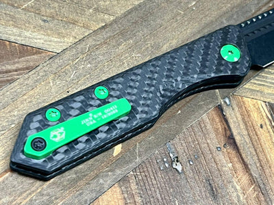 Heretic Knives Jinn Carbon Fiber w/ Toxic Green Hardware & DLC H013-6A-CFTX - NORTH RIVER OUTDOORS