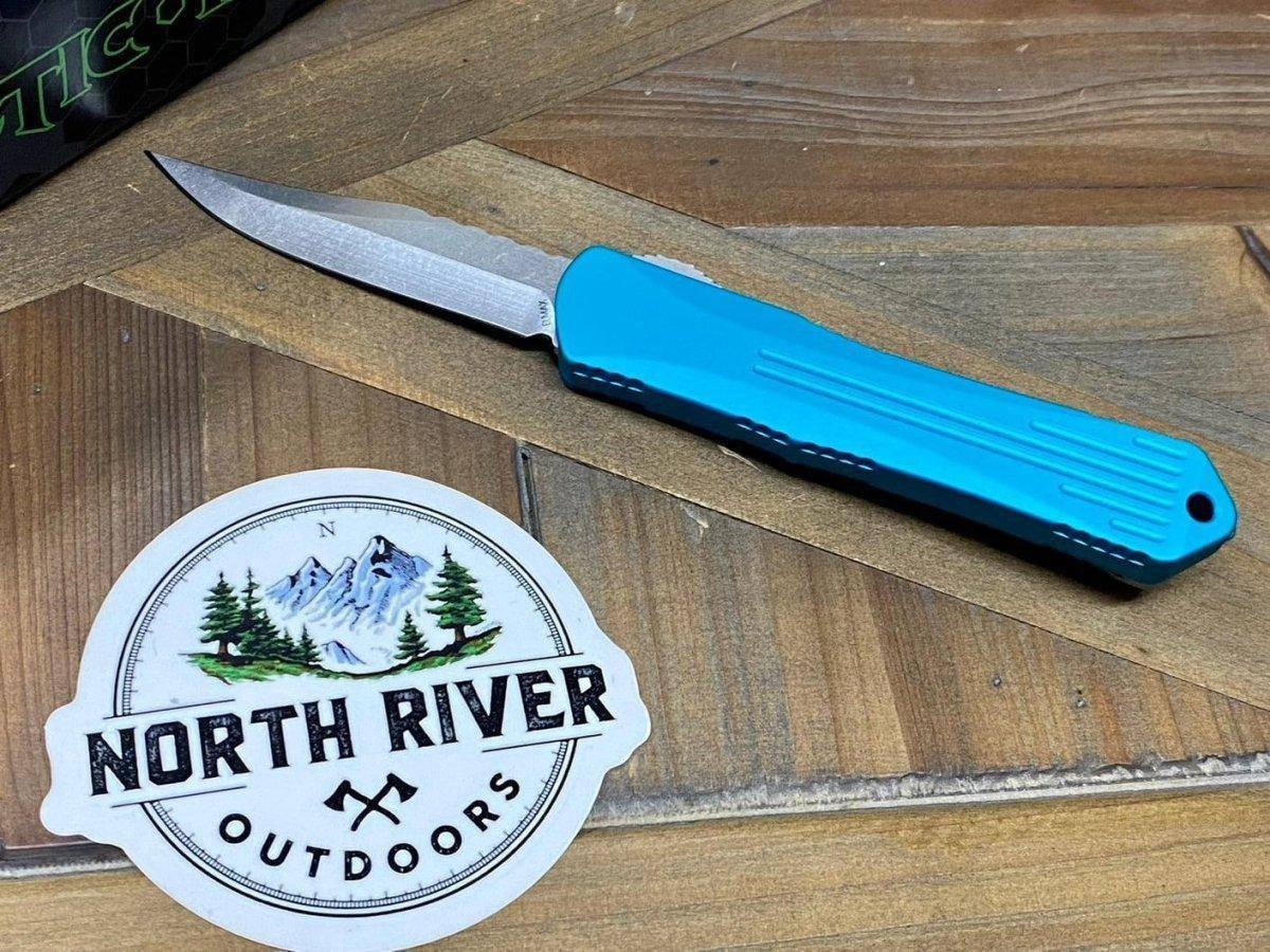 Heretic Knives Manticore S Bowie Turquoise Handle Stonewash Blade H022B-2A-TQ - NORTH RIVER OUTDOORS