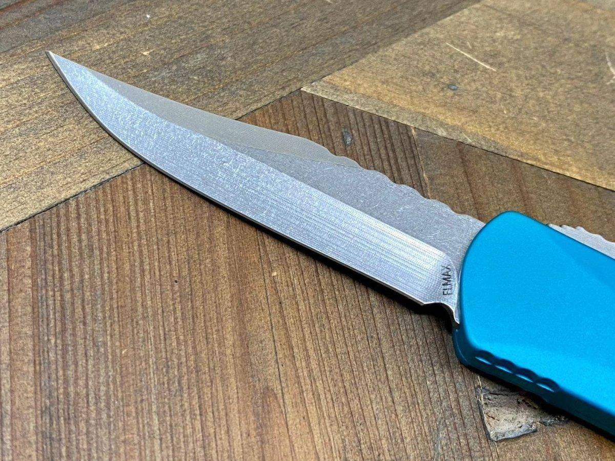 Heretic Knives Manticore S Bowie Turquoise Handle Stonewash Blade H022B-2A-TQ - NORTH RIVER OUTDOORS
