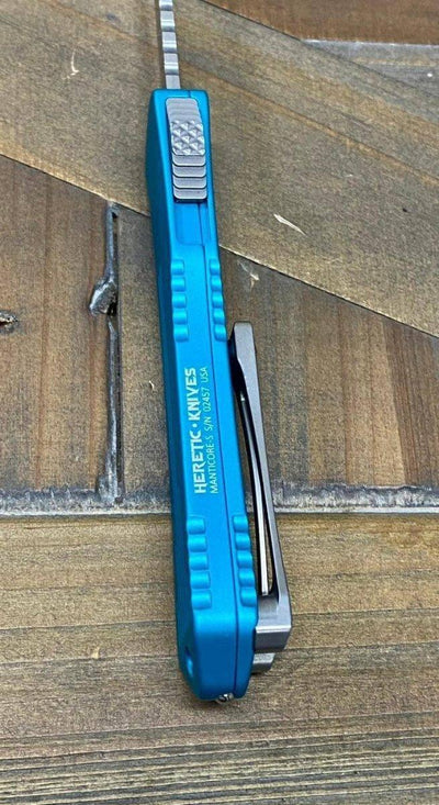 Heretic Knives Manticore S Bowie Turquoise Handle Stonewash Blade H022B-2A-TQ - NORTH RIVER OUTDOORS