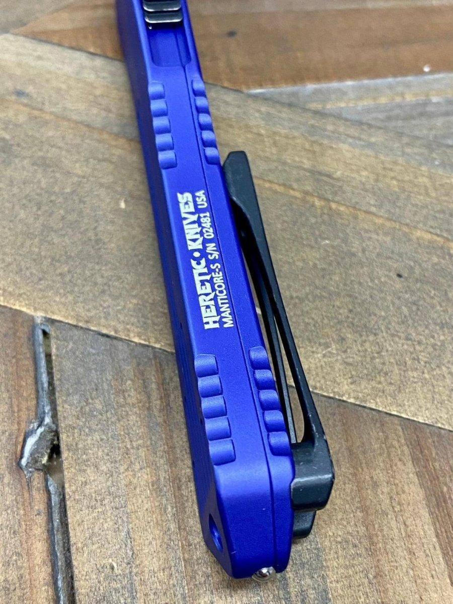 Heretic Knives Manticore S Recurve Purple Battleworn Black H025-8A-PU - NORTH RIVER OUTDOORS