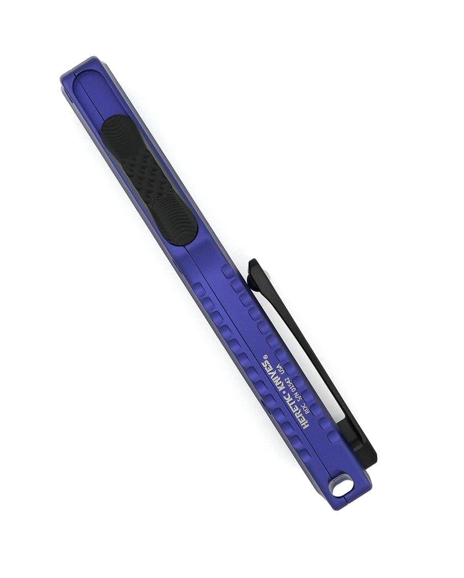 Heretic Knives Roc OTF Auto Knife 3.2" MagnaCut DLC Standard Hawkbill Purple Handles - NORTH RIVER OUTDOORS