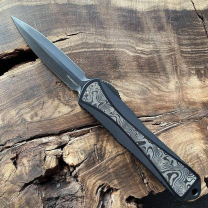 Heretic Manticore E H028-6A-FC-TIN Tumbled DLC D/E Gold Dunes Fat Carbon Knife (USA) - NORTH RIVER OUTDOORS