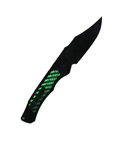 Heretic Wraith Auto DLC Knife Glow Carbon Fiber Inlays Tritium H002-6A-GLO/CF - NORTH RIVER OUTDOORS