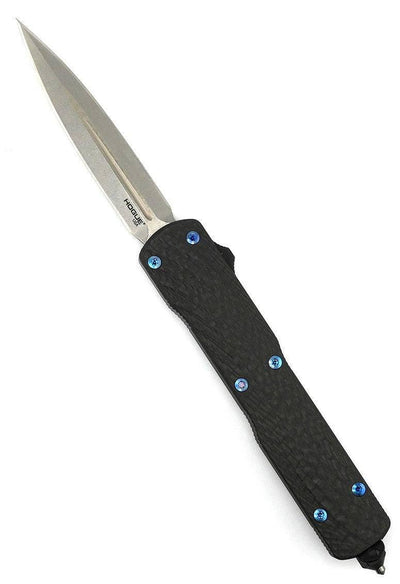 Hogue Collector Counterstrike OTF AUTO Knife 3.35" MagnaCut Tumble Finish Double-Edge Blade Carbon Fiber Aluminum Handles - NORTH RIVER OUTDOORS