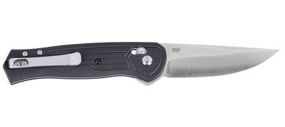 CRKT 7170 Sero Crossbar Lock Flipper Knife 3.02" S35VN Satin Drop Point Black Handles