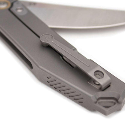 GiantMouse GMX Limited #22 Folding Knife S90V Titantium Brass Bolster (Rare) - NORTH RIVER OUTDOORS