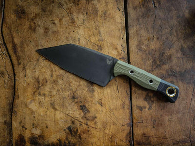 Benchmade Station Fixed Blade 5.82" CPM-154 Black Clip Point Blade OD Green G10 Handles with Black Bolsters - NORTH RIVER OUTDOORS