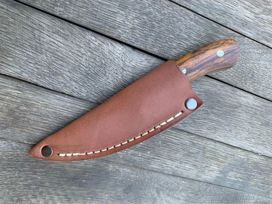 Join or Die Blueridge Bird and Trout Knife Iron wood Turquoise Spacer (USA)
