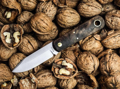 Boker Lucas Burnley Barlow BFF Fixed Blade Knife 2.76" AEB-L Satin Clip Point Walnut Handle - NORTH RIVER OUTDOORS