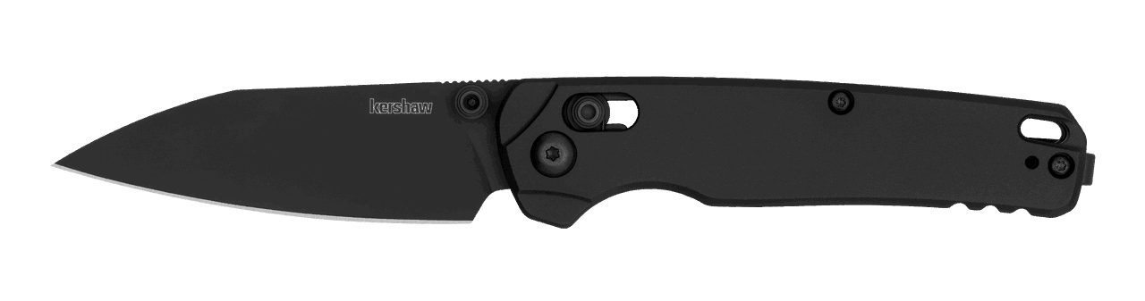 Kershaw 6105BLK Bel Air DuraLock KVT Folding Knife 3.1" MagnaCut Black PVD Drop Point Blade Black Aluminum Handles (USA) - NORTH RIVER OUTDOORS