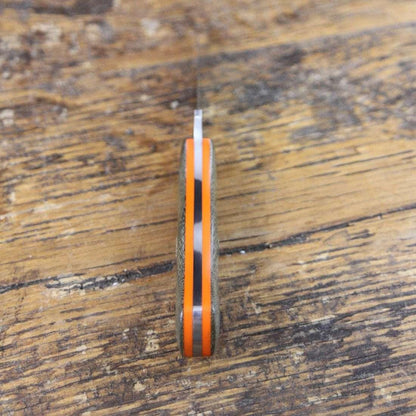 Join or Die Rimfire Fieldmate Fixed Blade Knife Green Micarta Blaze Orange G10 (2.5") - NORTH RIVER OUTDOORS