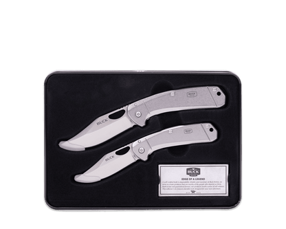 Buck Knife Combos in Holiday Tins 788 LG and 789 SM Knives with Frame Lock - NORTH RIVER OUTDOORS