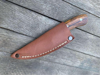 Join or Die Turquoise Fieldmate Fixed Blade Knife Black Richlite Ironwood (2.5") - NORTH RIVER OUTDOORS