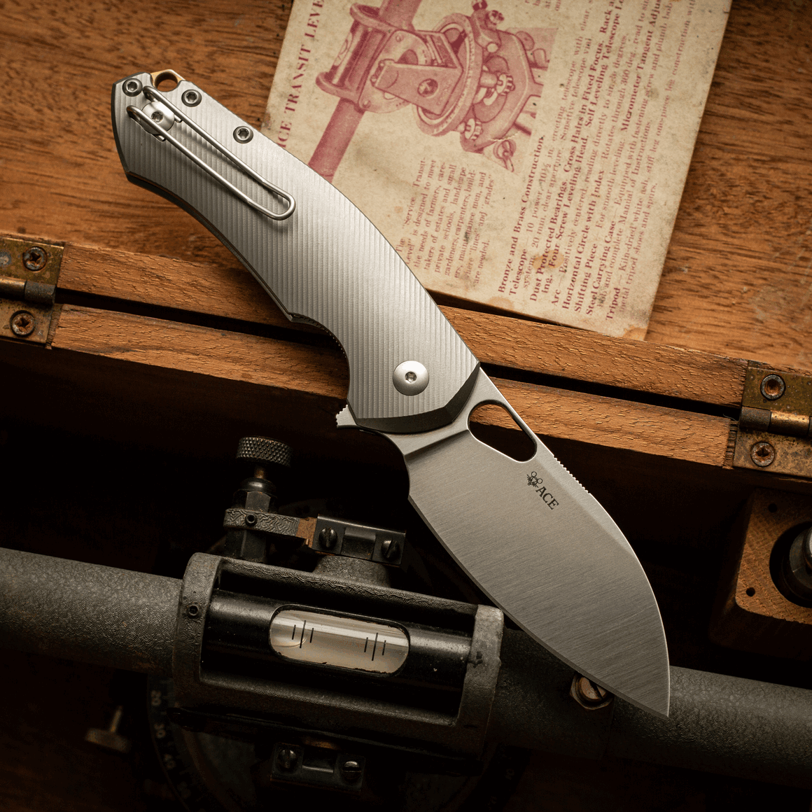 GiantMouse Biblio XL Titanium MagnaCut Folding Knife - NORTH RIVER OUTDOORS