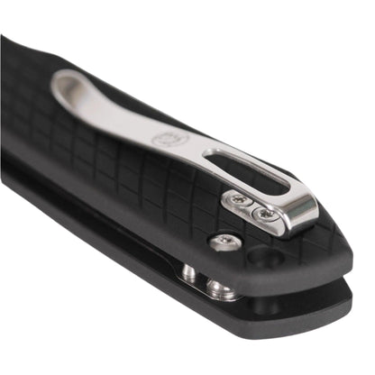 Vosteed Raccoon Crossbar Lock Knife 3.25" Nitro-V Blade & Black Aluminum Handle A0538 - NORTH RIVER OUTDOORS