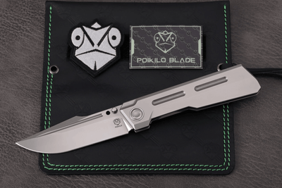 Poikilo Blade Marlin Frame Lock Knife Pearlescent SW Ti (3.7" Pearlescent SW) - NORTH RIVER OUTDOORS