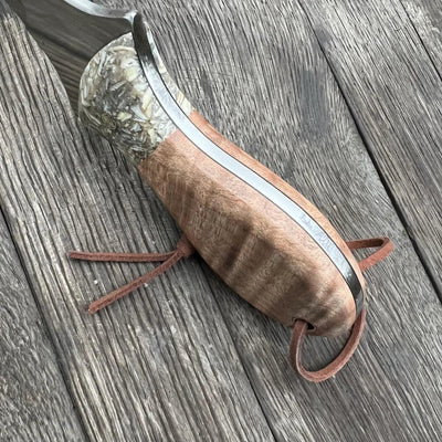 Join or Die Maple Burl & Oyster Shell Oyster Knife - NORTH RIVER OUTDOORS