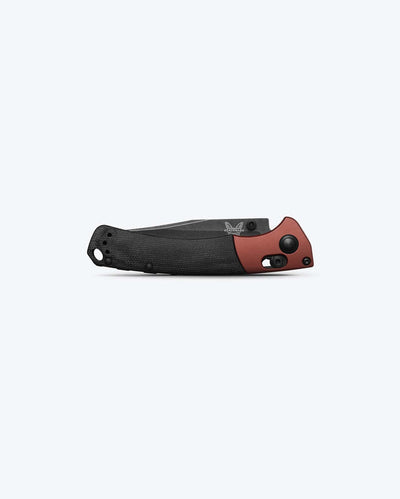 Benchmade Hunt Mini Crooked River Axis Lock Folding Knife 3.4" CPM-MagnaCut Black Stonewashed Black Canvas Micarta Burnt Copper Aluminum Bolsters - NORTH RIVER OUTDOORS
