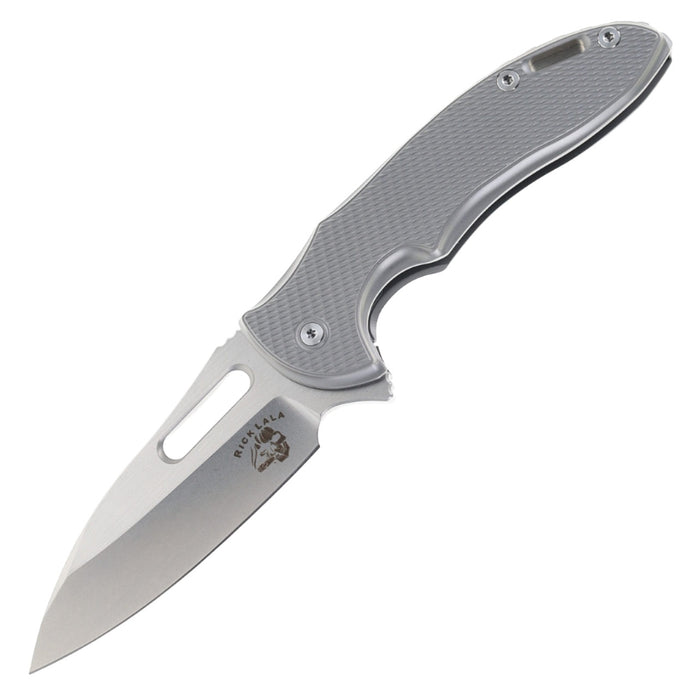 Mechforce Rick Lala Collab Sentry Folding Knife Diamond Plate Titanium Handle M390 from NORTH RIVER OUTDOORS