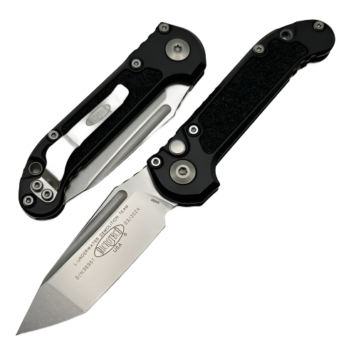 Microtech Knives LUDT Gen III Stonewash Tanto w/ Black Handle 1136-10 (USA) from NORTH RIVER OUTDOORS