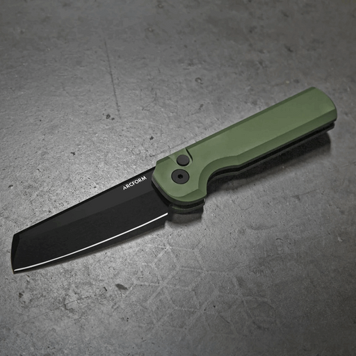 Arcform Slimfoot Auto OD Green Anodize Black Coated 3.1" 154CM Bade (USA) from NORTH RIVER OUTDOORS