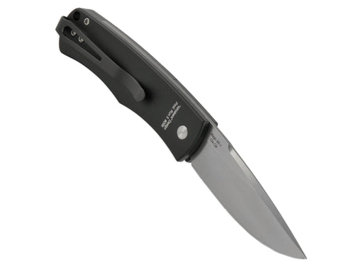 Pro-Tech Magic "Whiskers" BR-1.51 Auto Stonewash Black Micarta Inlay Tuxedo (USA) from NORTH RIVER OUTDOORS