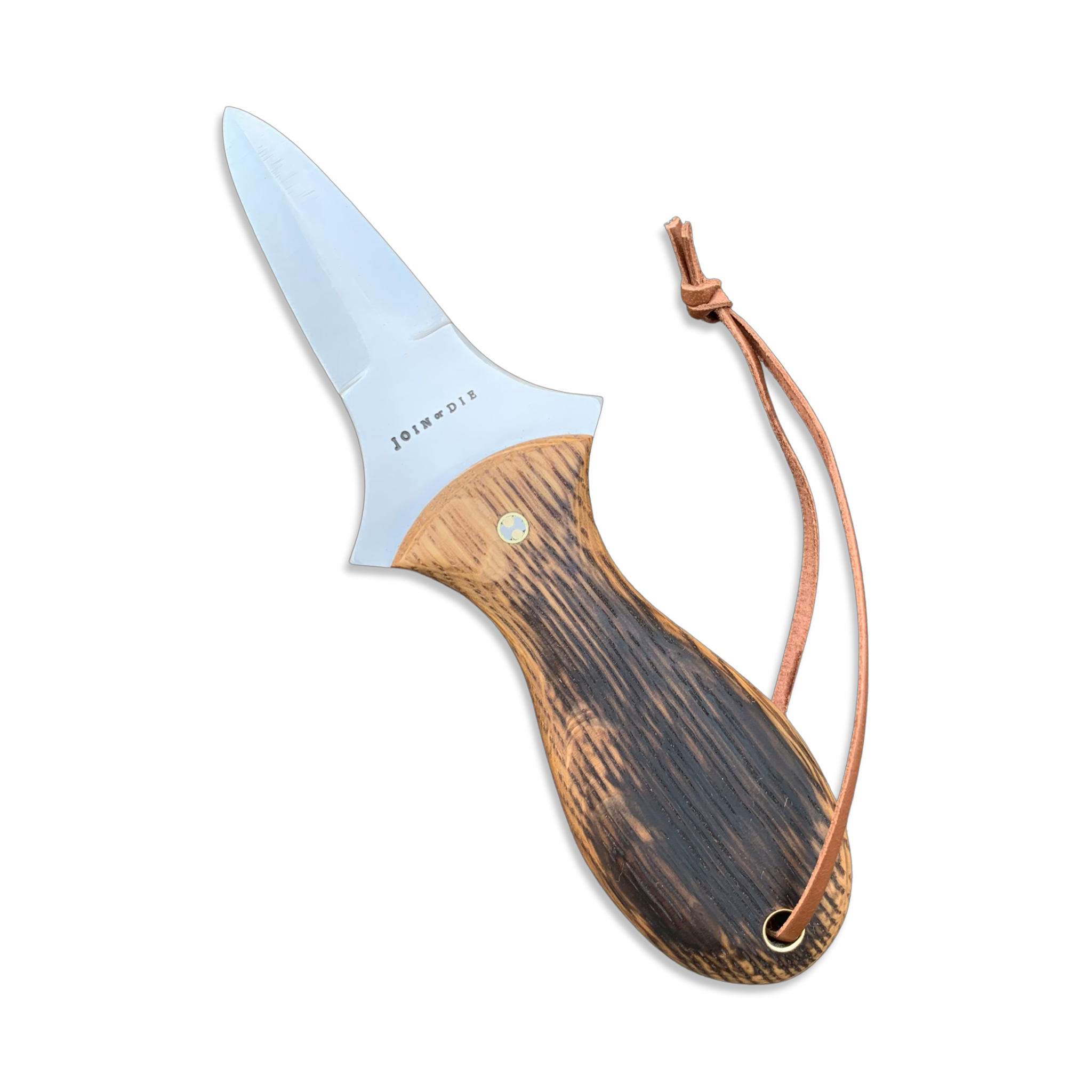 Join or Die Bourbon Barrel Oyster Shucker Knife (Custom)
