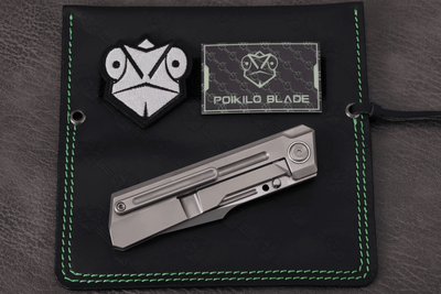 Poikilo Blade Marlin Frame Lock Knife Pearlescent SW Ti (3.7" Pearlescent SW) - NORTH RIVER OUTDOORS