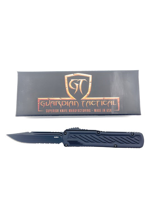 Guardian Tactical Scout OTF 143112 Black Tactical S/E Serrated (USA) from NORTH RIVER OUTDOORS