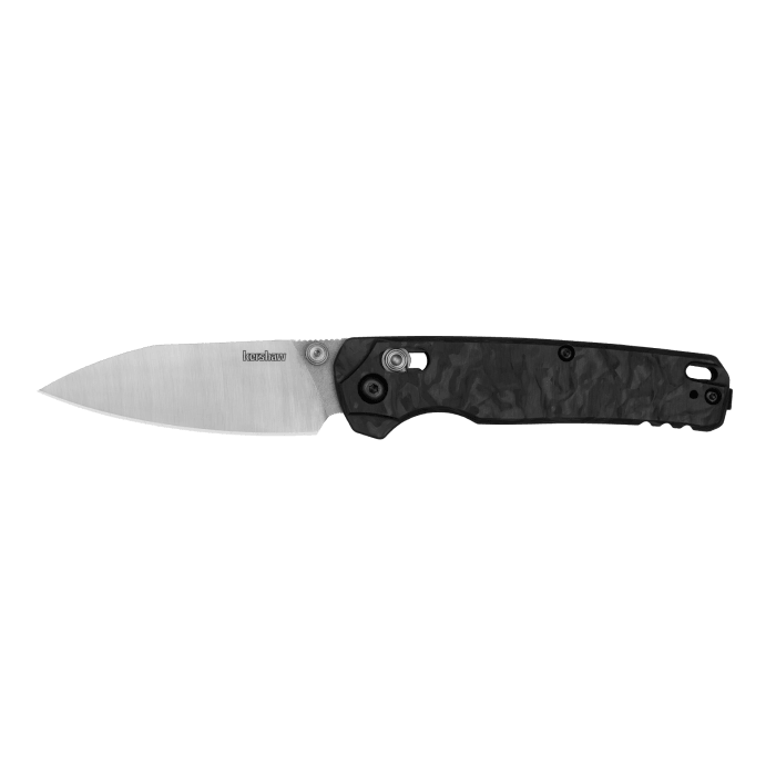 Kershaw 6105CF Bel Air DuraLock KVT Folding Knife 3.1" MagnaCut Two-Tone Drop Point Blade Marbled Carbon Fiber Handles - NORTH RIVER OUTDOORS
