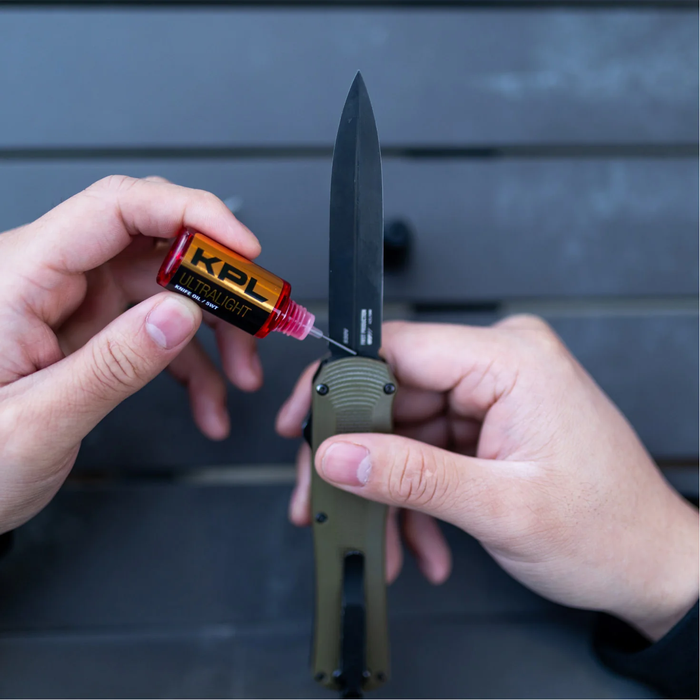 Knife Pivot Lube KPL Ultra-Light 5WT OTF Automatic Knife Oil from NORTH RIVER OUTDOORS