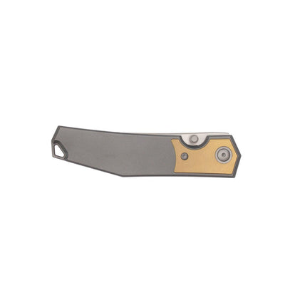 GiantMouse GMX Limited #22 Folding Knife S90V Titantium Brass Bolster (Rare) - NORTH RIVER OUTDOORS