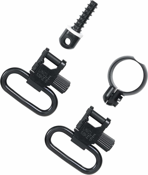 Uncle Mike's QD Super Swivels 13412 Size 1" Rifle Black Steel from NORTH RIVER OUTDOORS