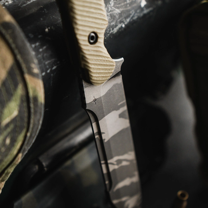 Toor Limited Edition Valor Tropic Thunder Fixed Blade Knife 5.5" CPM-3V Tiger Stripe Camo from NORTH RIVER OUTDOORS