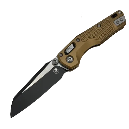 Microtech MSI RAM LOK Mini Tan Frag Aluminum Handles Black M390MK Folding Knife