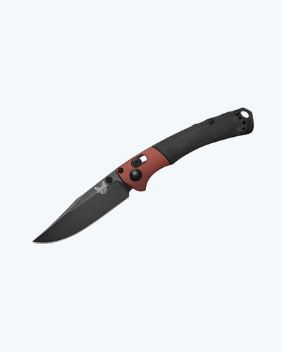 Benchmade Hunt Mini Crooked River Axis Lock Folding Knife 3.4" CPM-MagnaCut Black Stonewashed Black Canvas Micarta Burnt Copper Aluminum Bolsters - NORTH RIVER OUTDOORS