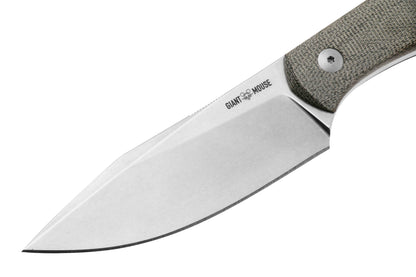 GiantMouse GMF2 Scout Green Canvas Micarta Fixed Knife - NORTH RIVER OUTDOORS